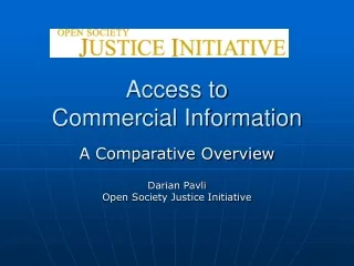 Access to  Commercial Information