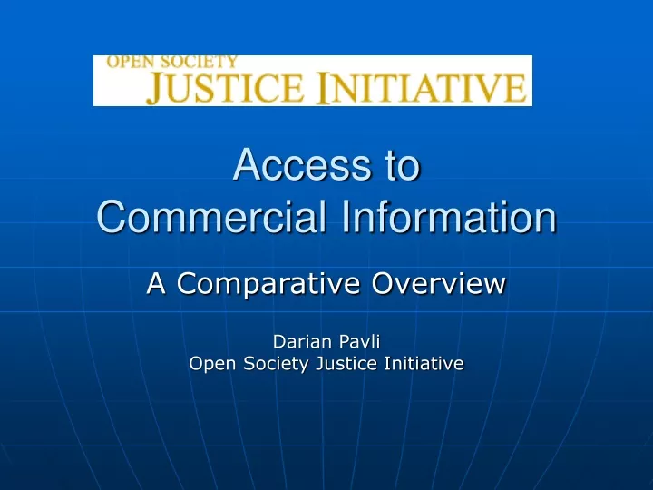 access to commercial information