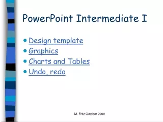 PowerPoint Intermediate I
