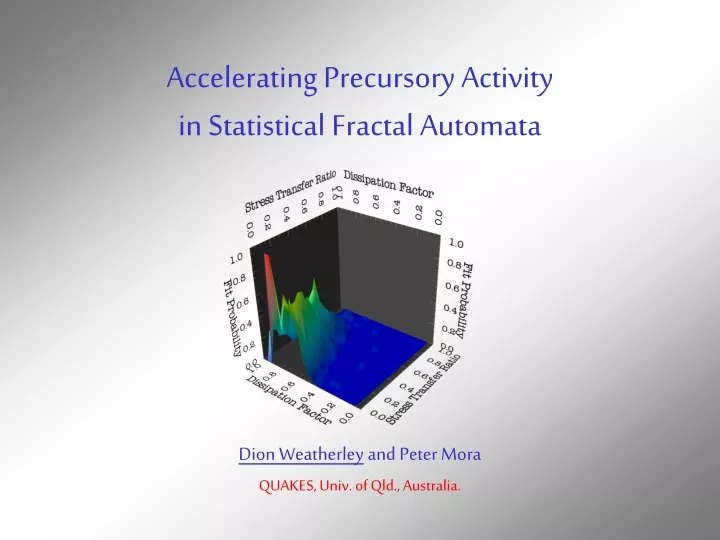 accelerating precursory activity in statistical fractal automata