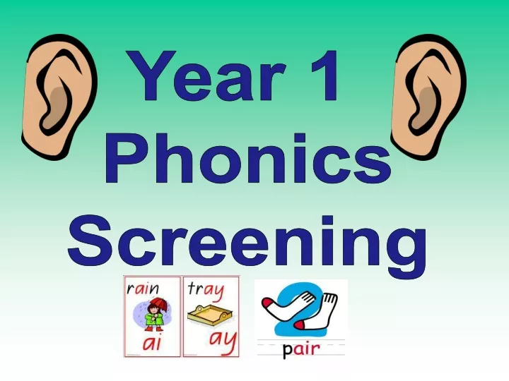 year 1 phonics screening