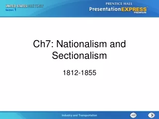 Ch7: Nationalism and Sectionalism