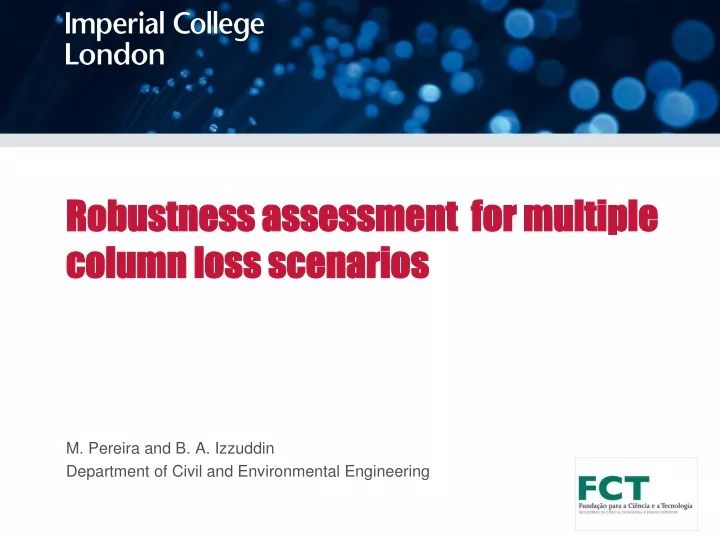 robustness assessment for multiple column loss scenarios