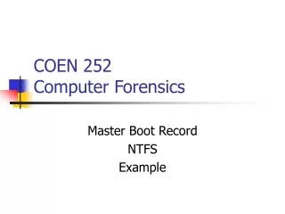 COEN 252  Computer Forensics