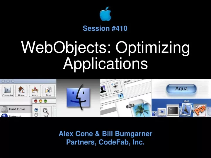 webobjects optimizing applications