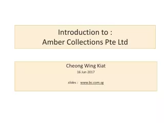 Introduction to : Amber Collections Pte Ltd