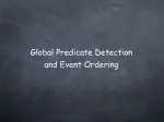 Global Predicate Detection  and Event Ordering - slide 1