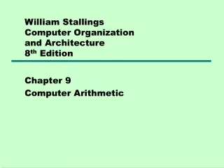 William Stallings  Computer Organization  and Architecture 8 th  Edition
