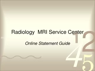 Radiology  MRI Service Center