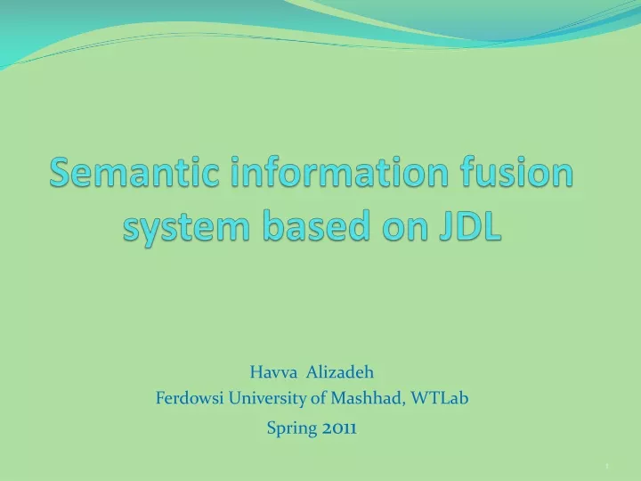 semantic information fusion system based on jdl