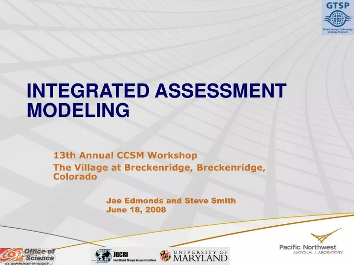 integrated assessment modeling