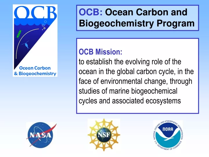 ocb ocean carbon and biogeochemistry program