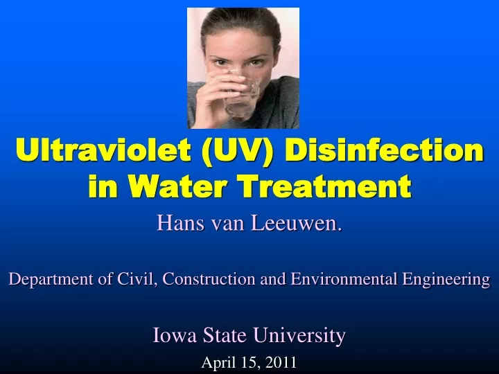ultraviolet uv disinfection in water treatment