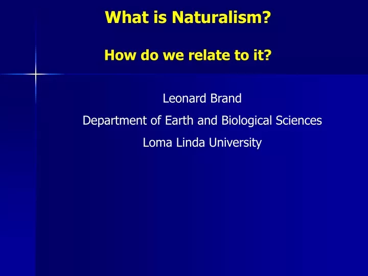 what is naturalism
