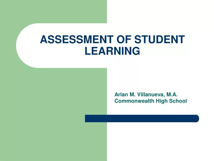 assessment of student learning