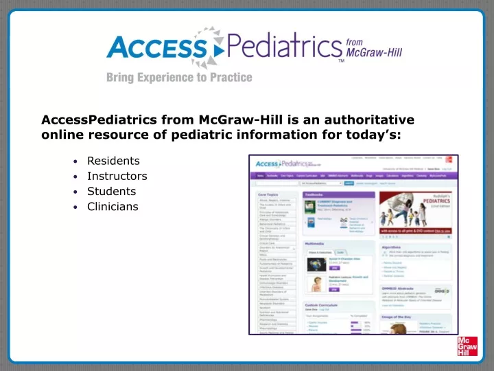 accesspediatrics from mcgraw hill