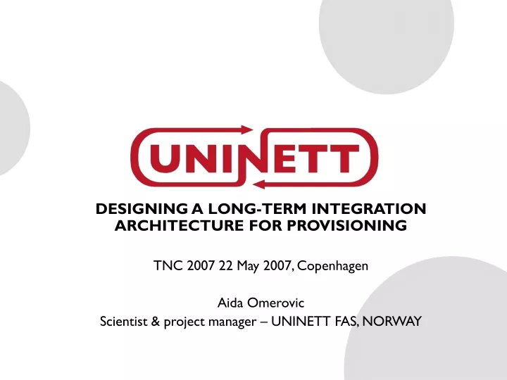 designing a long term integration architecture