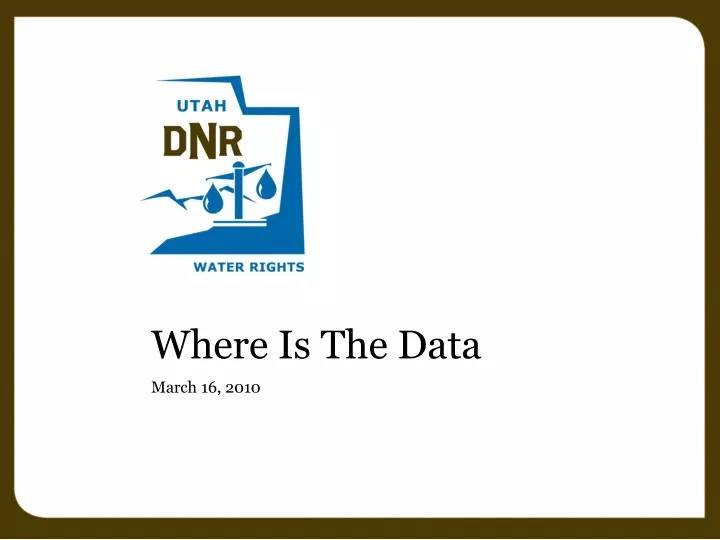 where is the data march 16 2010