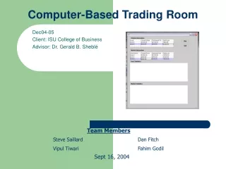 Computer-Based Trading Room