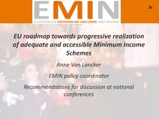 EU roadmap towards progressive realization of adequate and accessible Minimum Income Schemes