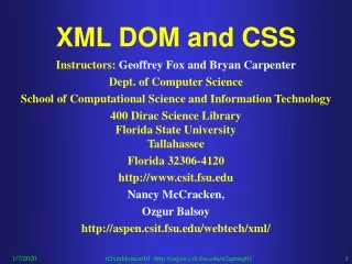 XML DOM and CSS