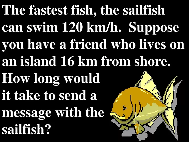 the fastest fish the sailfish can swim