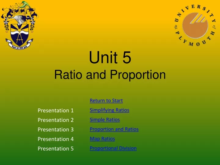 unit 5 ratio and proportion