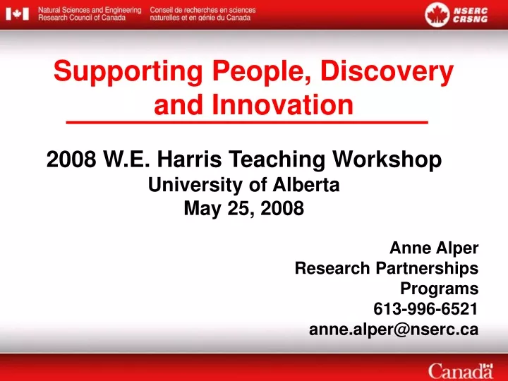 supporting people discovery and innovation