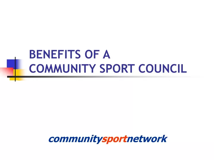 benefits of a community sport council