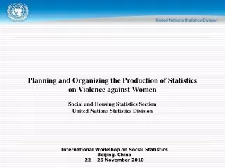 Planning and Organizing the Production of Statistics on Violence against Women