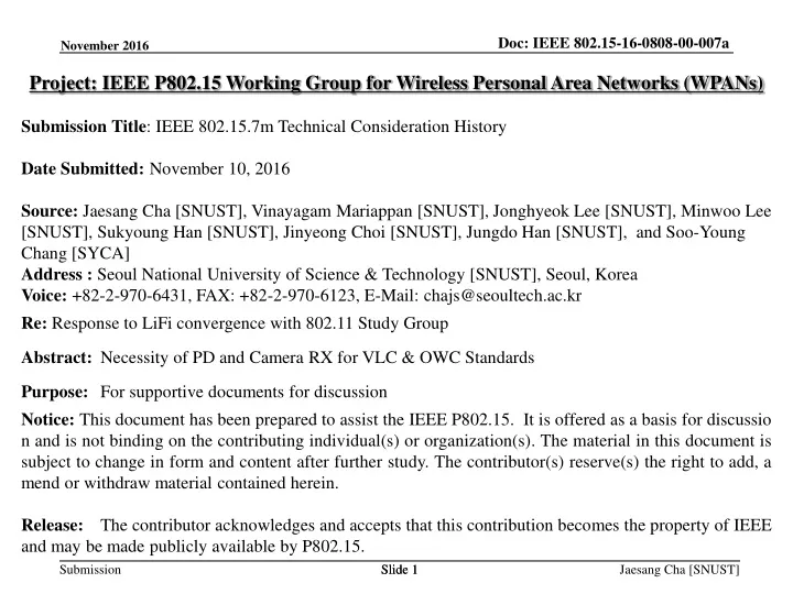 project ieee p802 15 working group for wireless