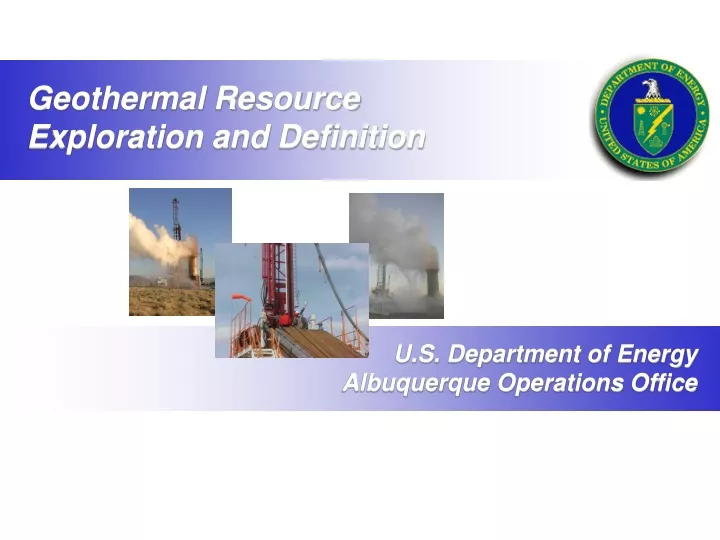 geothermal resource exploration and definition