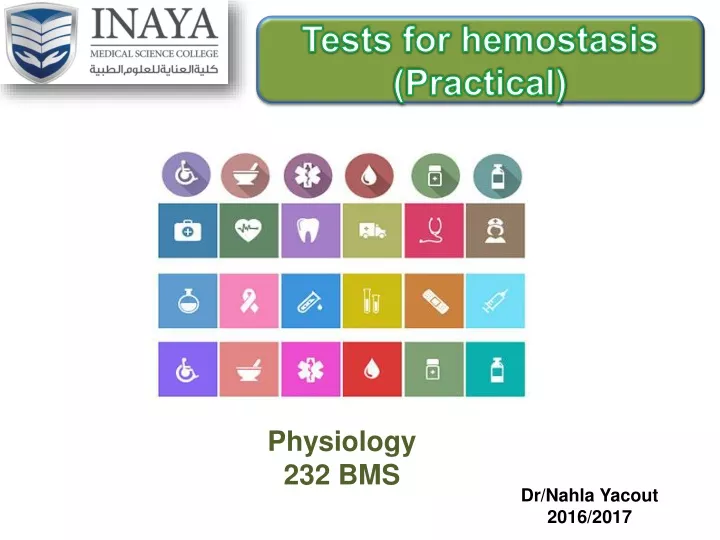 tests for hemostasis practical