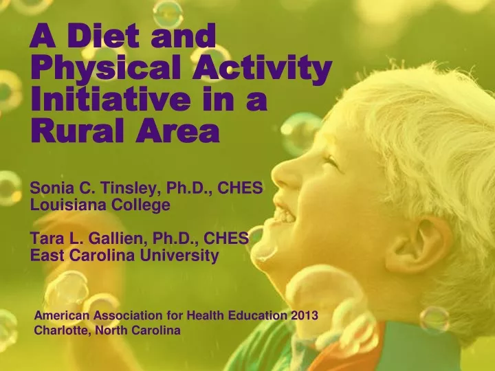 a diet and physical activity initiative in a rural area
