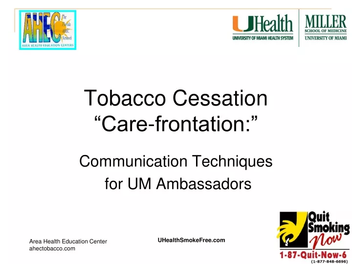 tobacco cessation care frontation