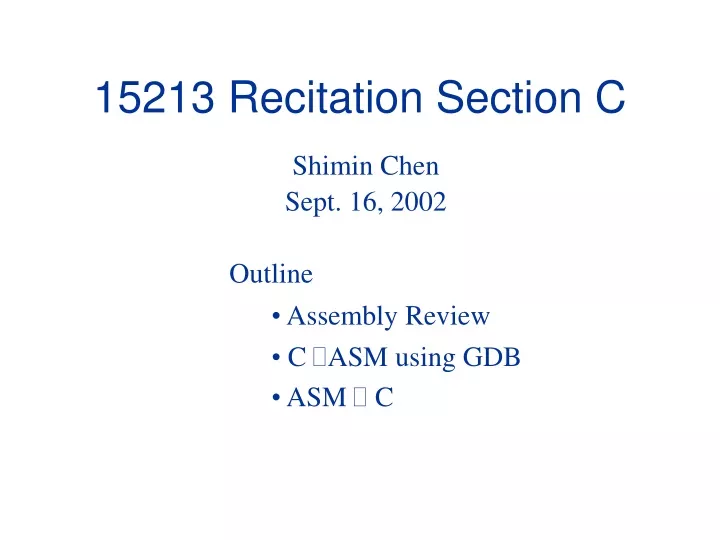 15213 recitation section c