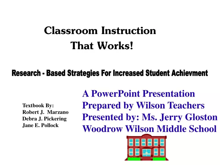 classroom instruction that works