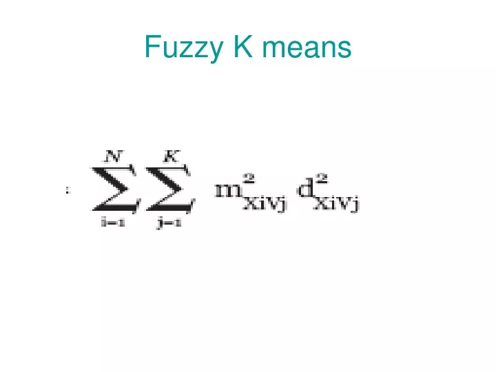 fuzzy k means