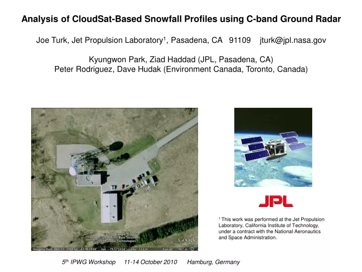 analysis of cloudsat based snowfall profiles
