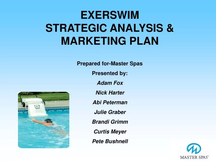 exerswim strategic analysis marketing plan