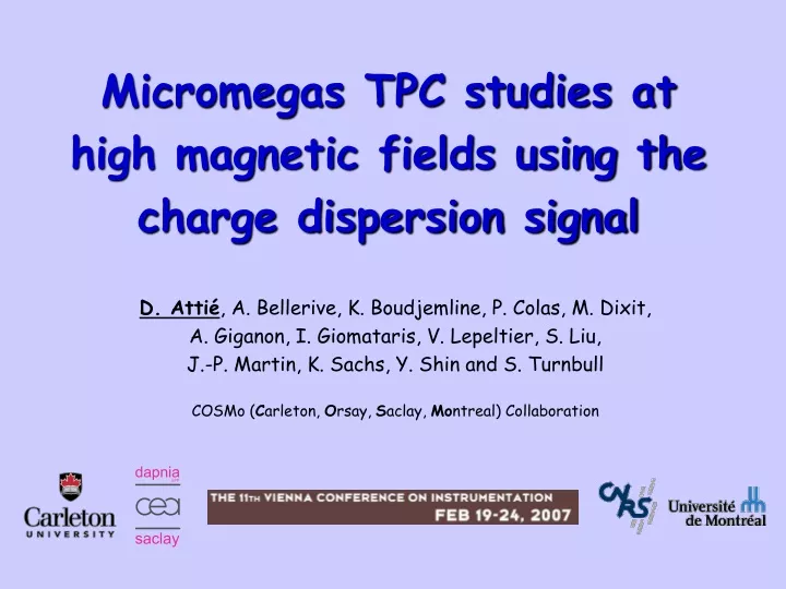 micromegas tpc studies at high magnetic fields