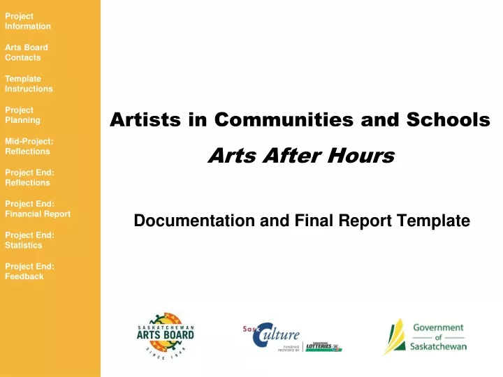 artists in communities and schools arts after hours