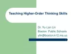 Ppt Assessing Higher Order Thinking Skills Powerpoint Presentation