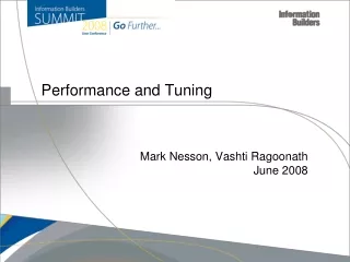 Performance and Tuning