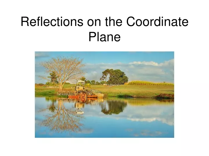 reflections on the coordinate plane