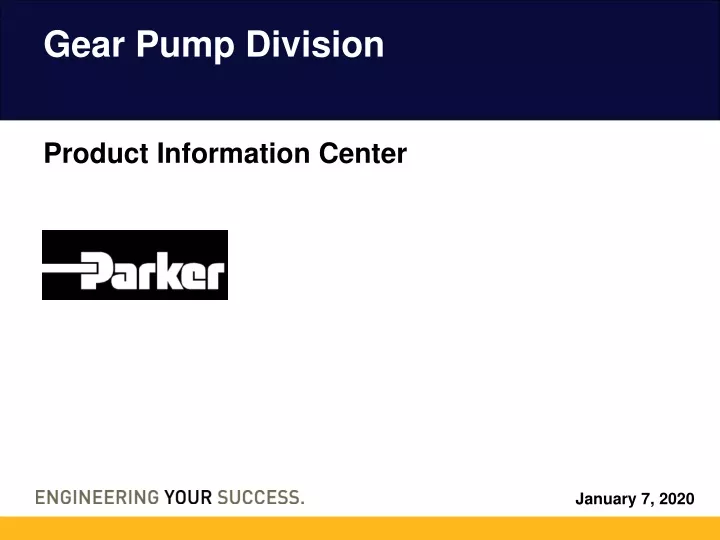 gear pump division