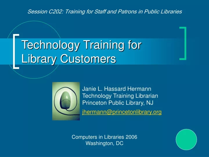 technology training for library customers