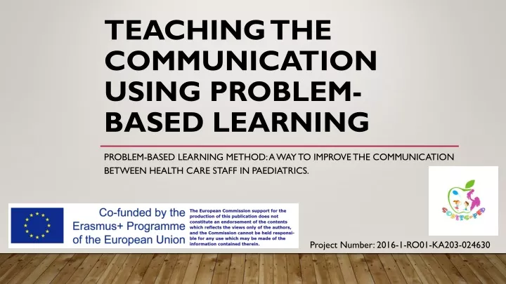 teaching the communication using problem based learning