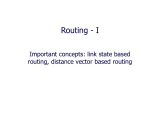 Routing - I