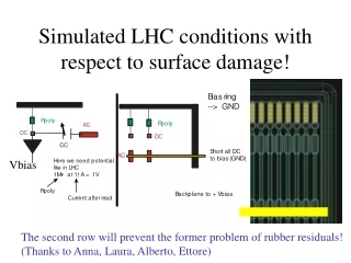 Simulated LHC conditions with respect to surface damage!